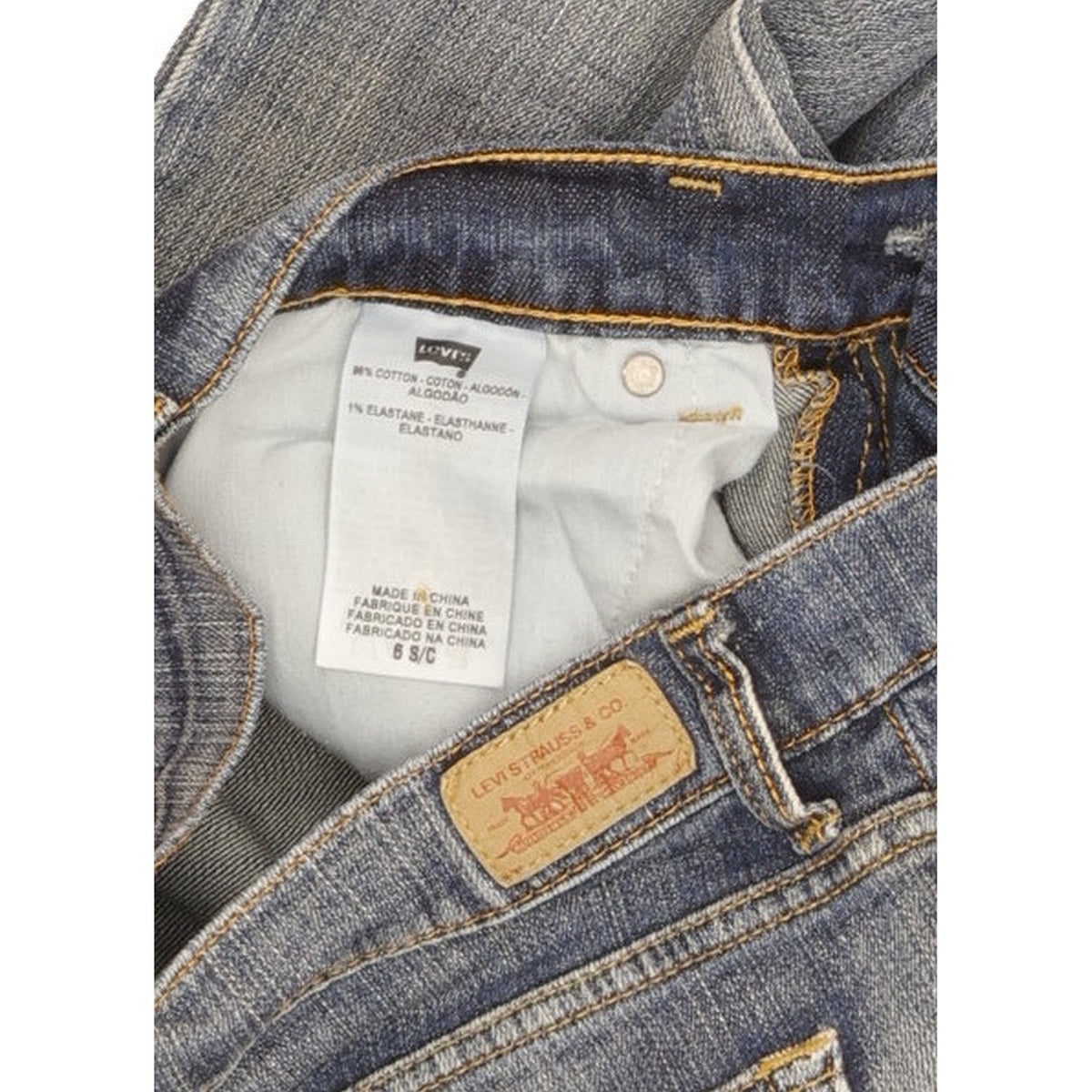 Levi's 505 Women Blue Straight Slim Stretch Jeans W28 L29