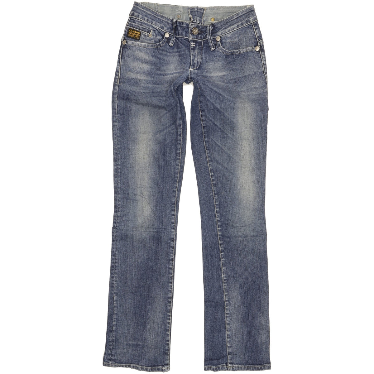 G-Star Women Blue Straight Slim Stretch Jeans W24 L32