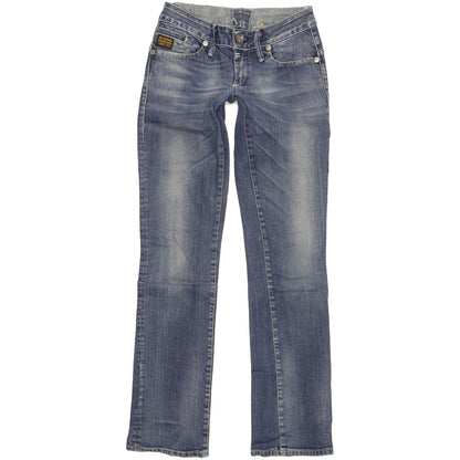 G-Star Women Blue Straight Slim Stretch Jeans W24 L32