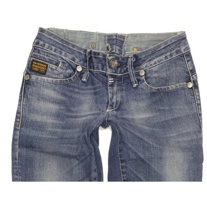 G-Star Women Blue Straight Slim Stretch Jeans W24 L32