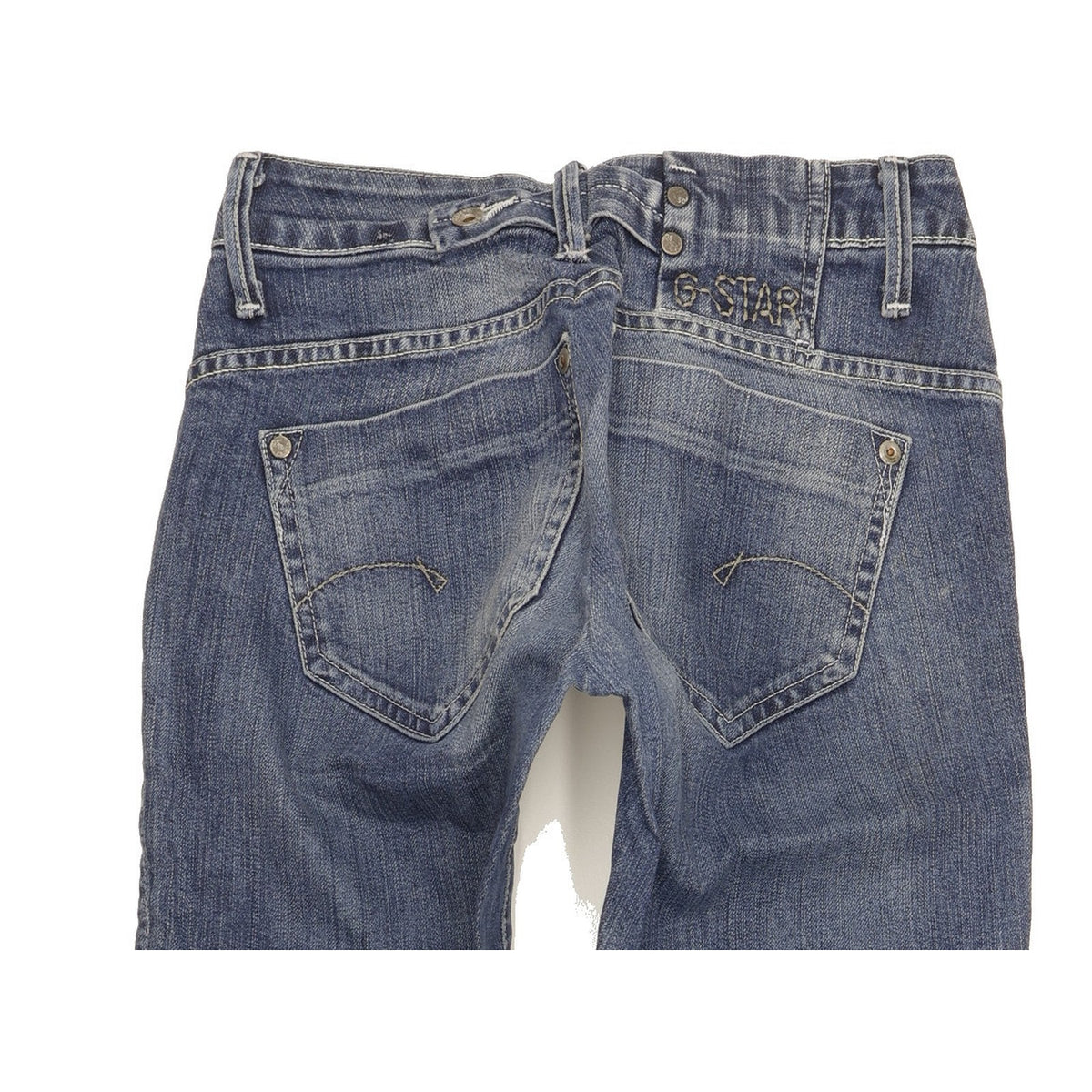 G-Star Women Blue Straight Slim Stretch Jeans W24 L32