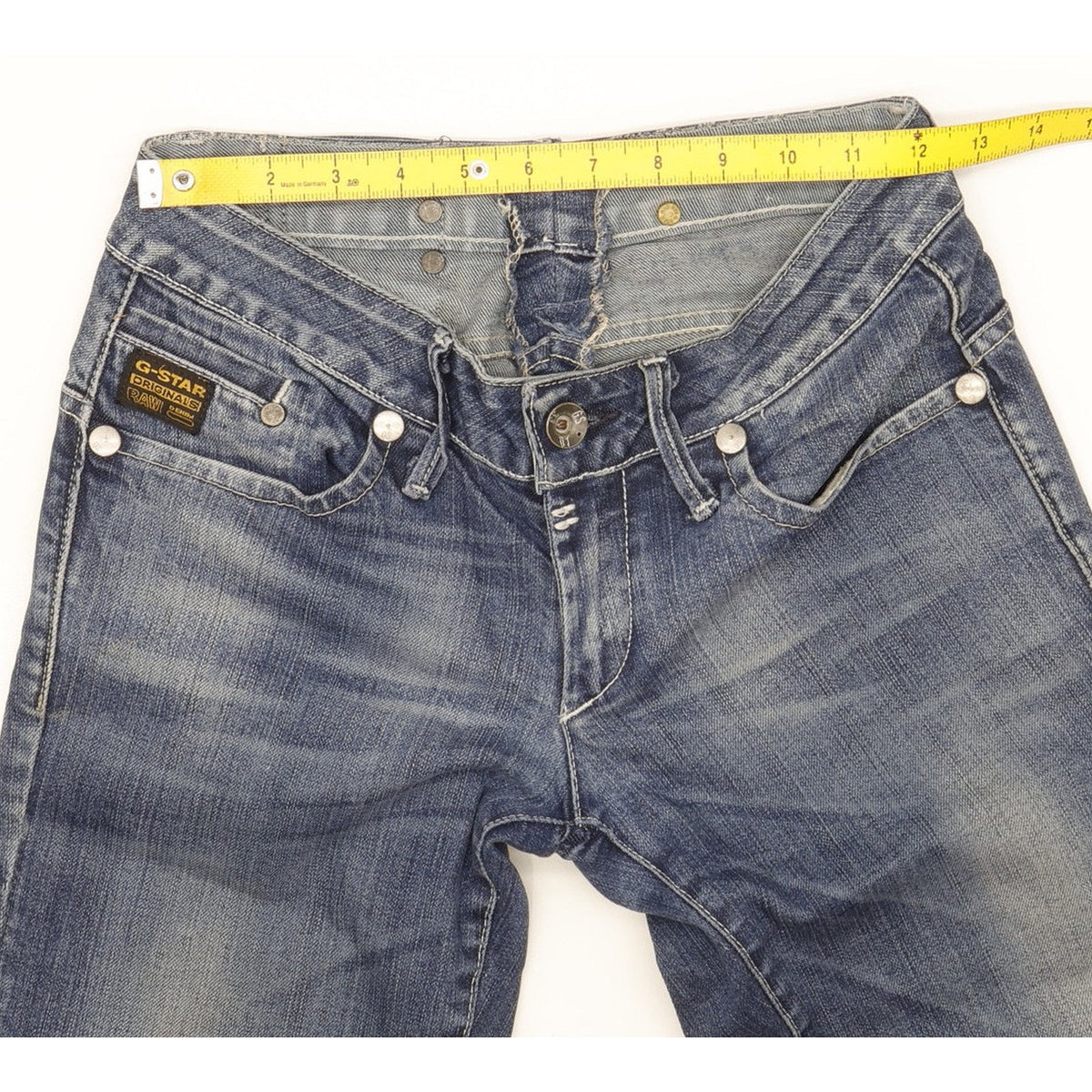 G-Star Women Blue Straight Slim Stretch Jeans W24 L32