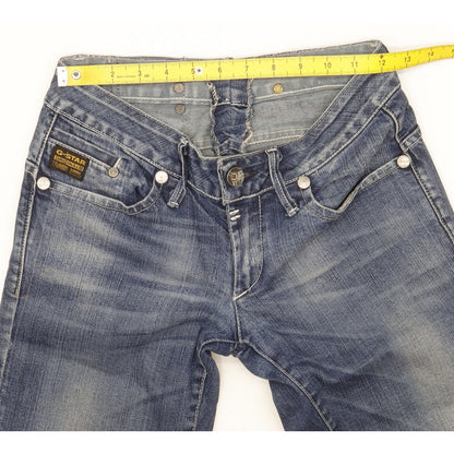 G-Star Women Blue Straight Slim Stretch Jeans W24 L32