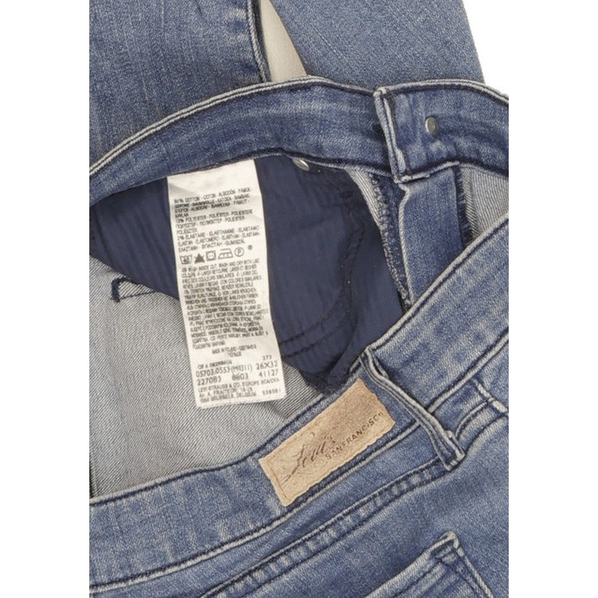 Levi's 570 Women Blue Skinny Slim Stretch Jeans W26 L31