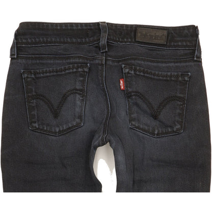 Levi's 571 Women Black Straight Slim Stretch Jeans W29 L31