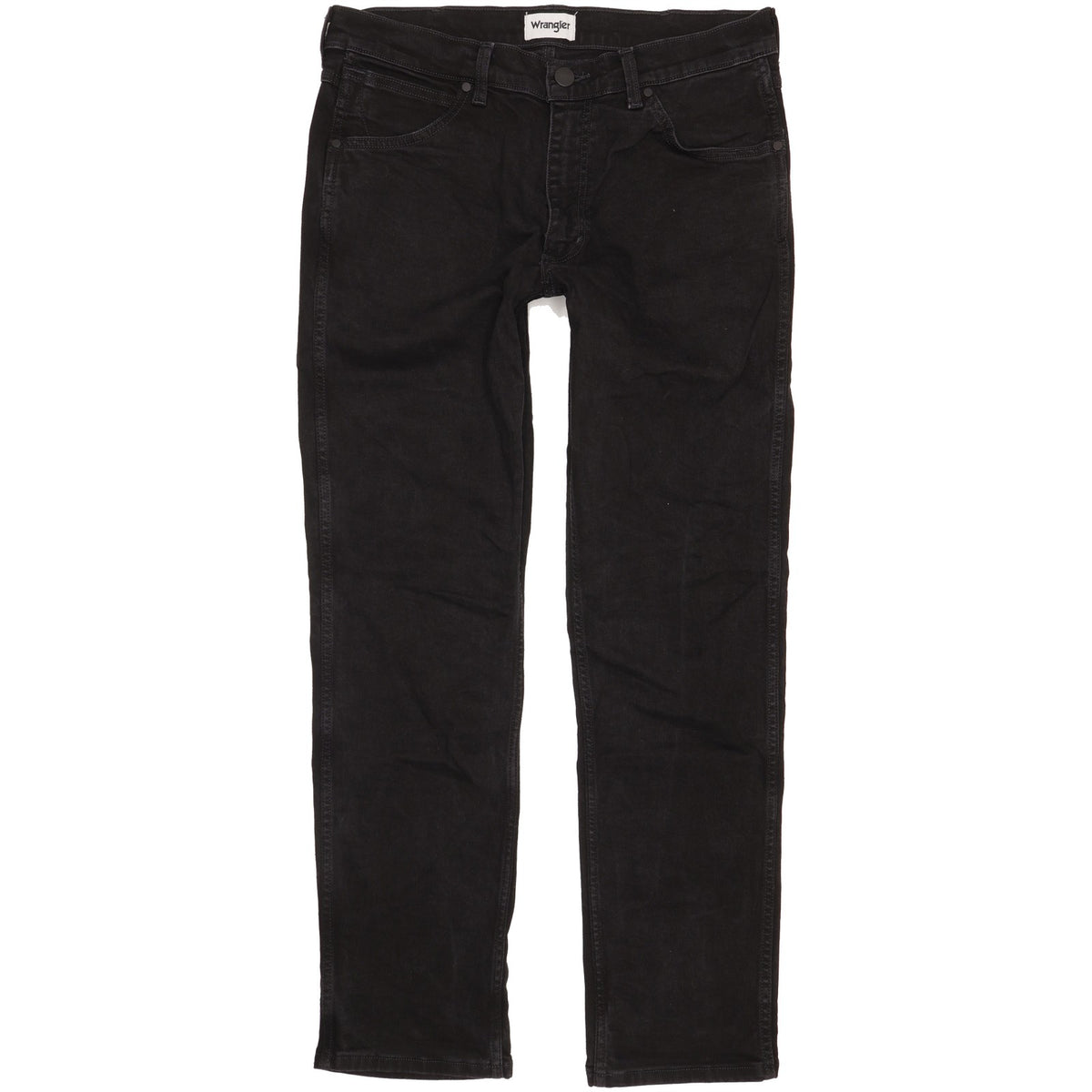 Wrangler Greensboro Men Black Straight Regular Stretch Jeans W33 L32