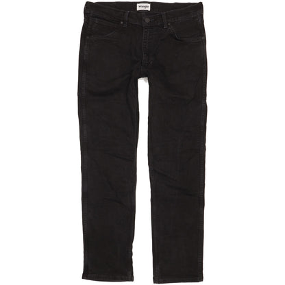 Wrangler Greensboro Men Black Straight Regular Stretch Jeans W33 L32