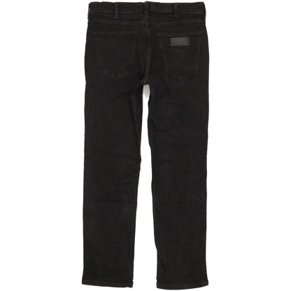 Wrangler Greensboro Men Black Straight Regular Stretch Jeans W33 L32