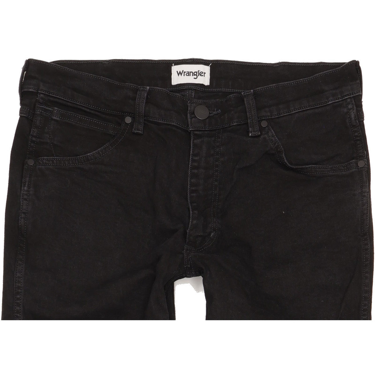 Wrangler Greensboro Men Black Straight Regular Stretch Jeans W33 L32
