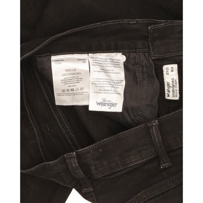 Wrangler Greensboro Men Black Straight Regular Stretch Jeans W33 L32