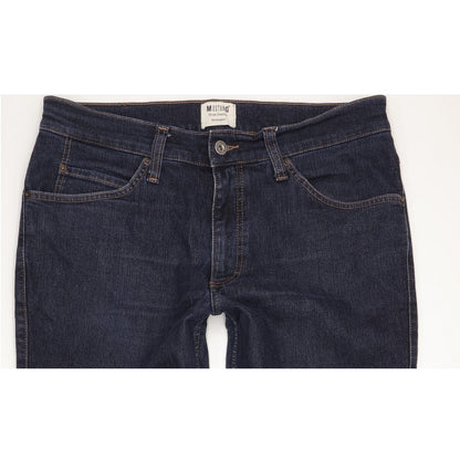 Mustang Tramper Men Blue Straight Regular Stretch Jeans W34 L34