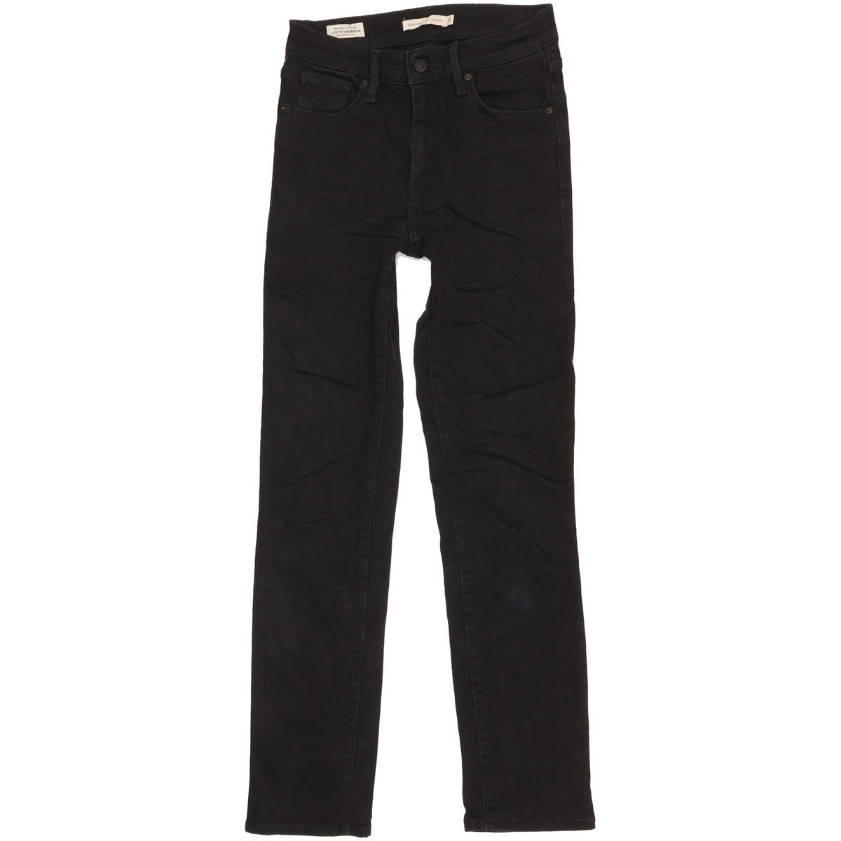 Levi's 724 Women Black Straight Slim Stretch Jeans W26 L29
