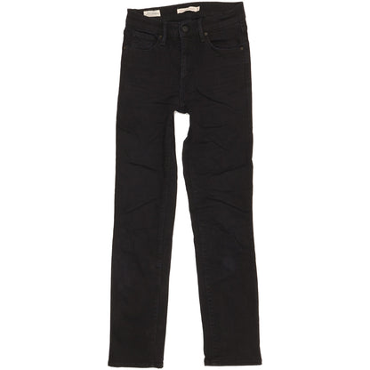 Levi's 724 Women Black Straight Slim Stretch Jeans W26 L29