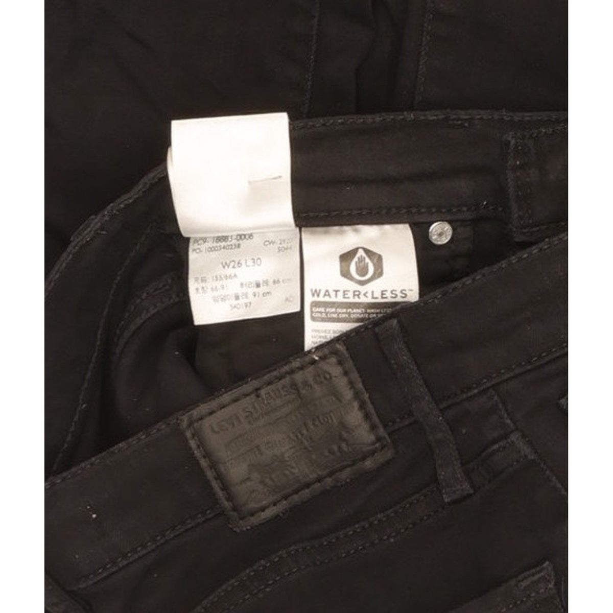Levi's 724 Women Black Straight Slim Stretch Jeans W26 L29