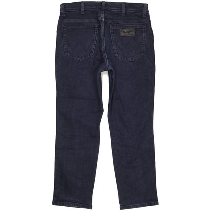Wrangler Texas Men Blue Straight Slim Stretch Jeans W36 L30