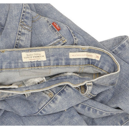 Levi's Mile Blue Skinny Slim Stretch Jeans High Waisted W26 L30