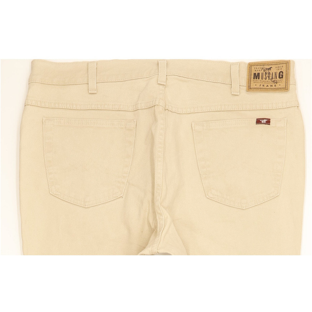 Mustang Tramper Men Beige Straight Regular Stretch Jeans W38 L29
