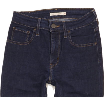 Levi's 721 Women Blue Skinny Slim Stretch Jeans W26 L30