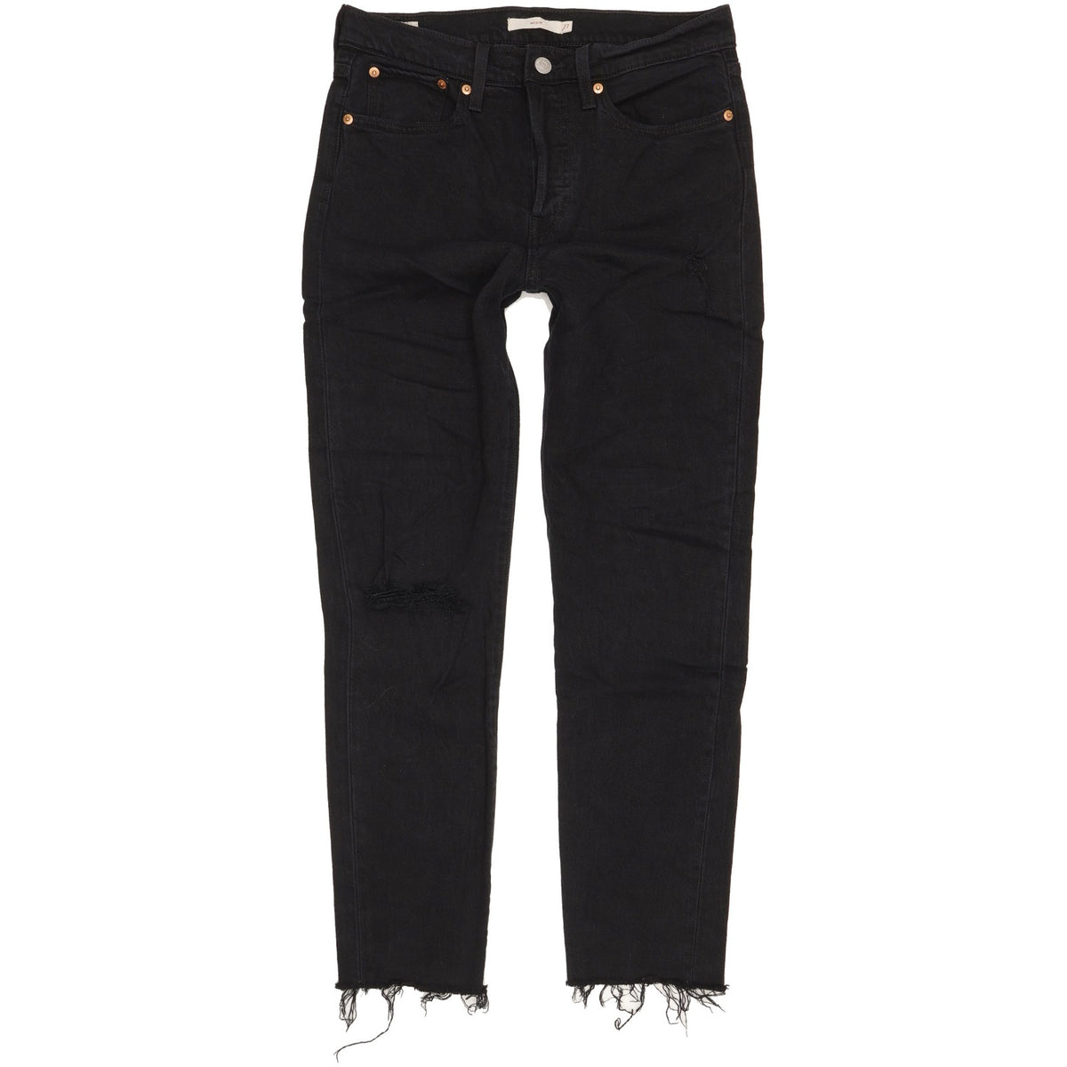 Levi's Wedgie Black Straight Slim Stretch Jeans High Waisted W27 L30