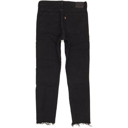 Levi's Wedgie Black Straight Slim Stretch Jeans High Waisted W27 L30
