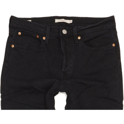 Levi's Wedgie Black Straight Slim Stretch Jeans High Waisted W27 L30