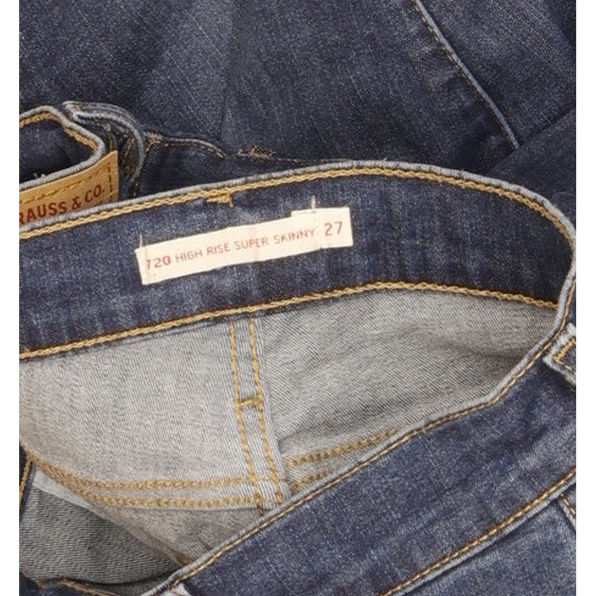 Levi's 720 Women Blue Skinny Slim Stretch Jeans W27 L28