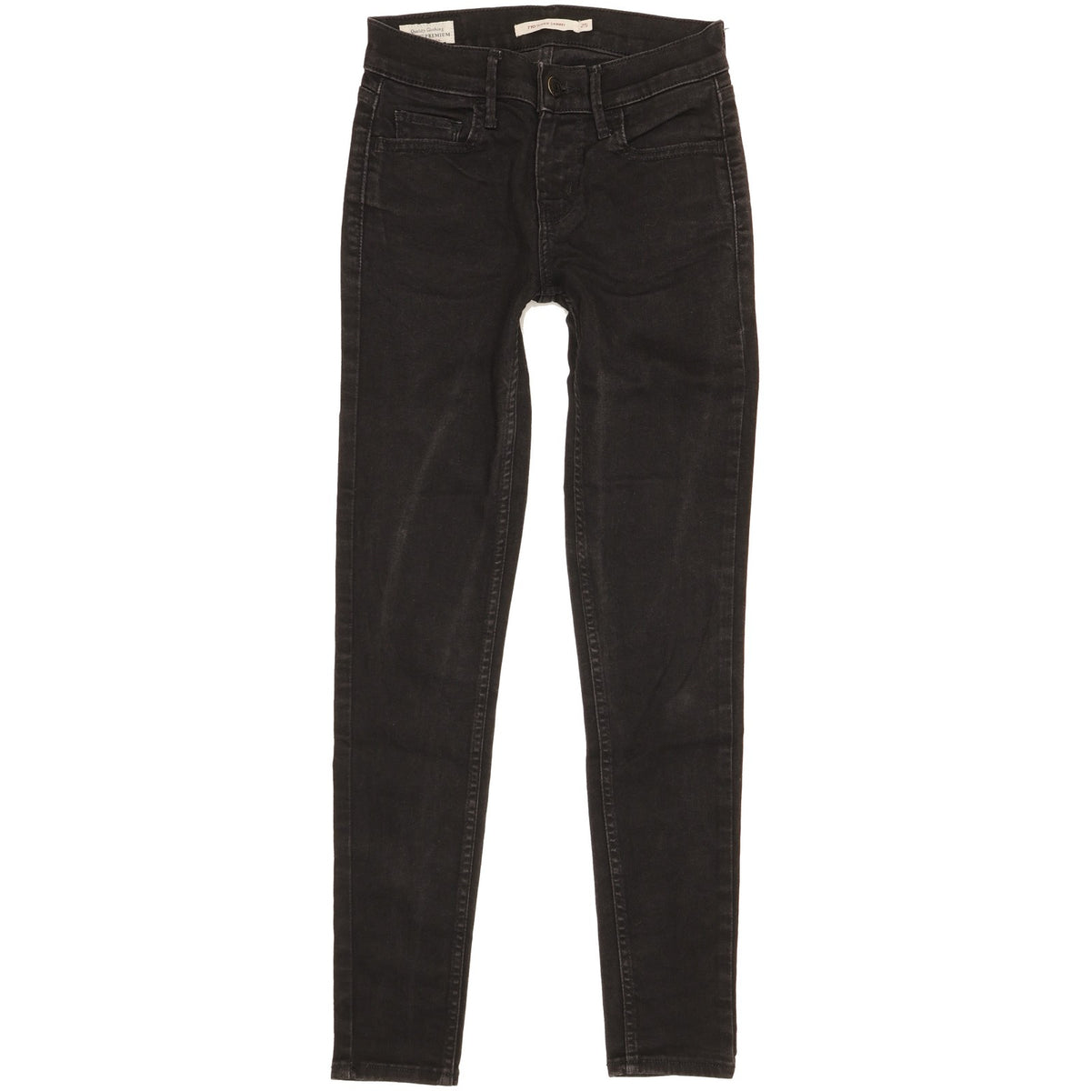 Levi's 710 Super Women Black Skinny Slim Stretch Jeans W25 L27