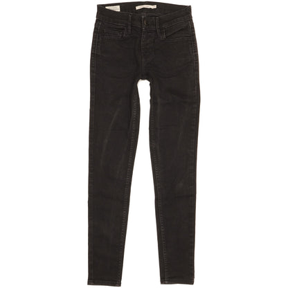 Levi's 710 Super Women Black Skinny Slim Stretch Jeans W25 L27