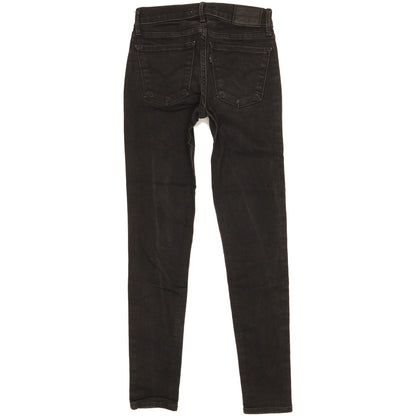 Levi's 710 Super Women Black Skinny Slim Stretch Jeans W25 L27