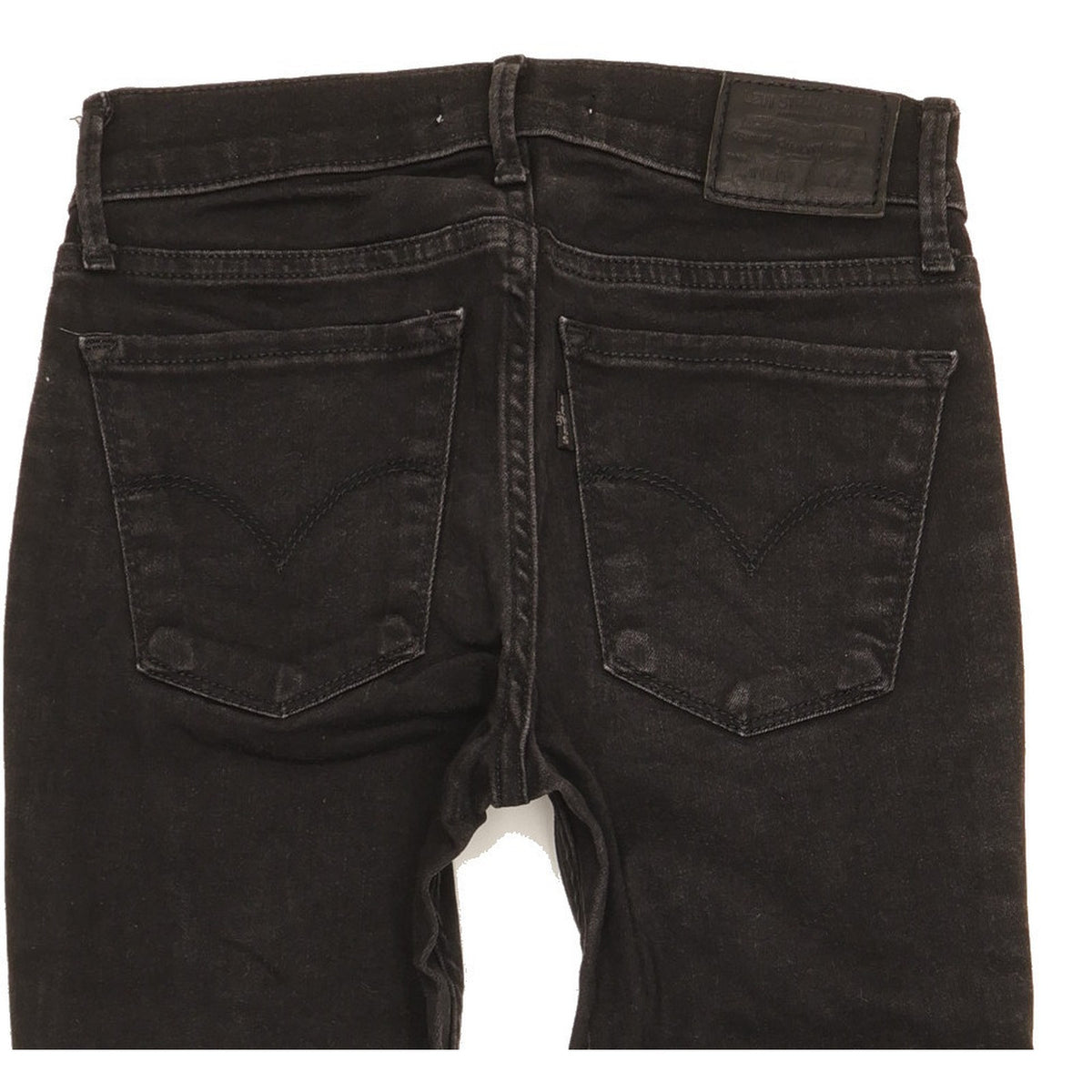 Levi's 710 Super Women Black Skinny Slim Stretch Jeans W25 L27
