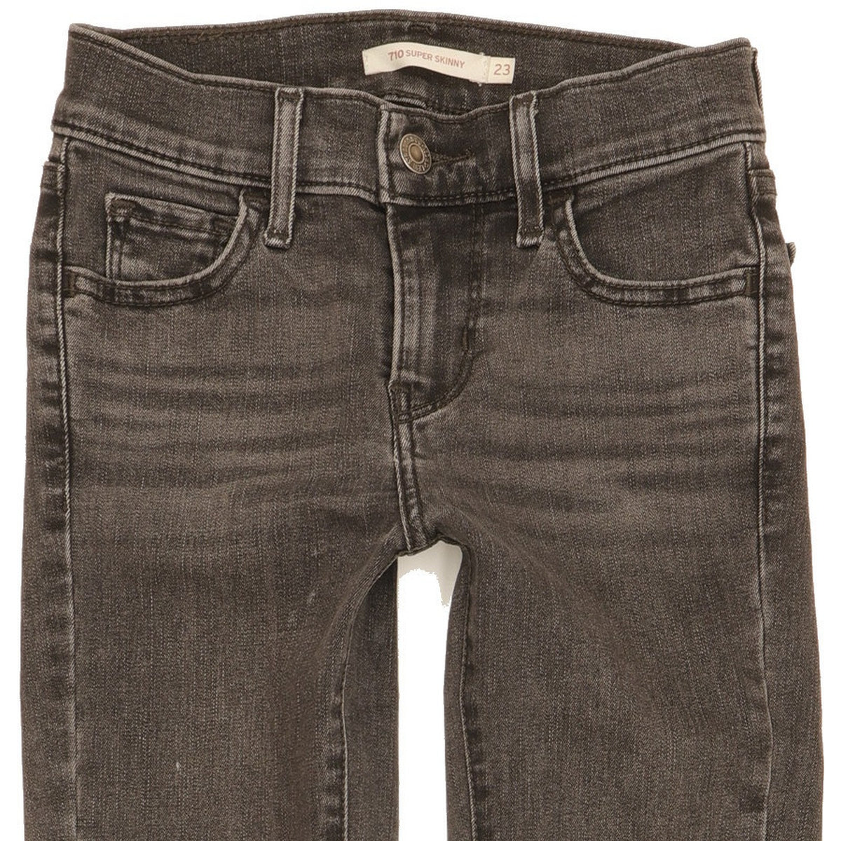 Levi's 710 Super Women Grey Skinny Slim Stretch Jeans W23 L27