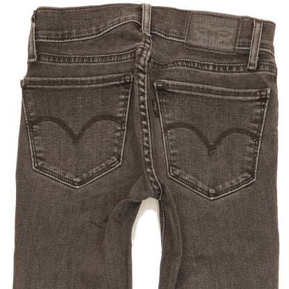 Levi's 710 Super Women Grey Skinny Slim Stretch Jeans W23 L27