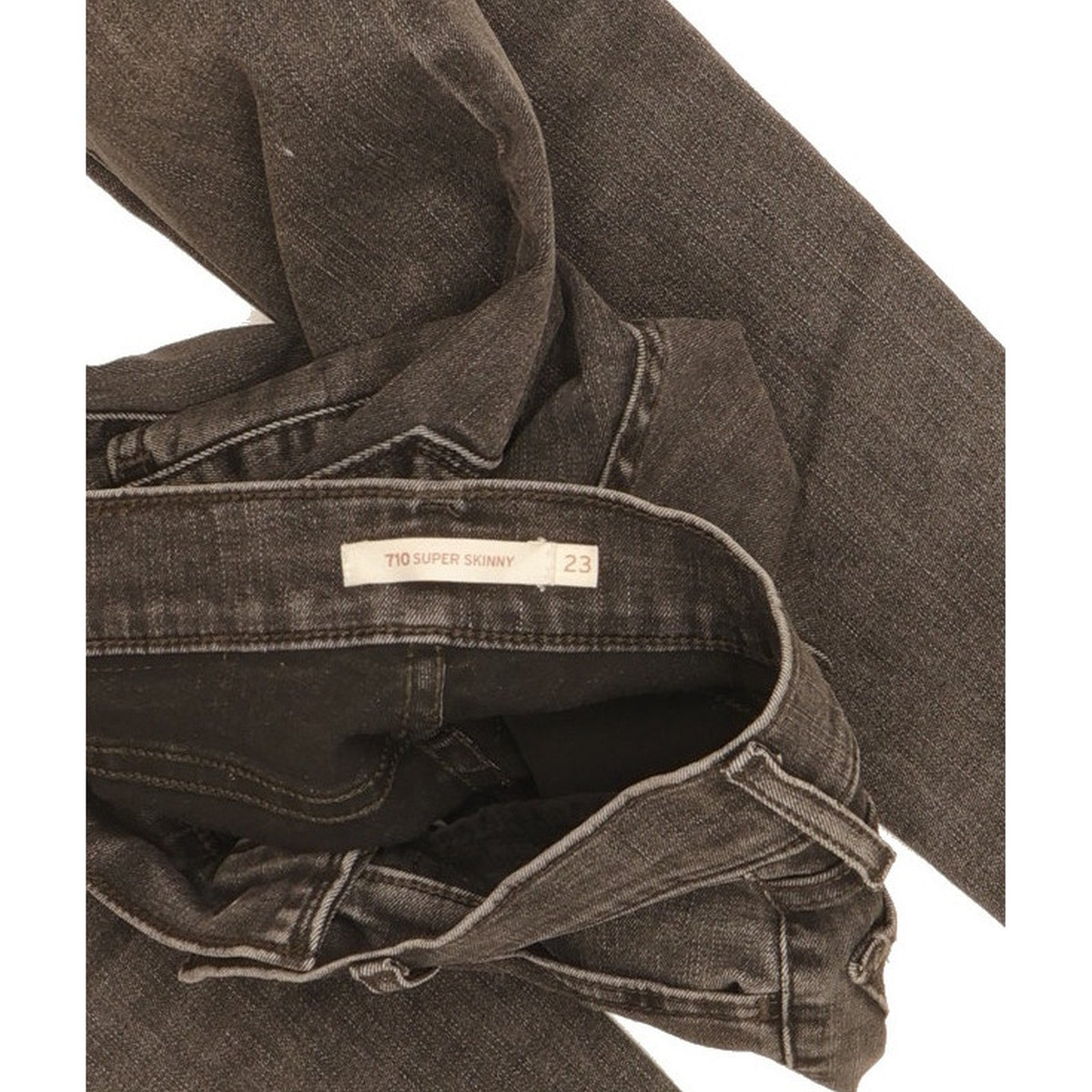 Levi's 710 Super Women Grey Skinny Slim Stretch Jeans W23 L27