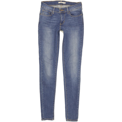 Levi's 710 Super Women Blue Skinny Slim Stretch Jeans W28 L32