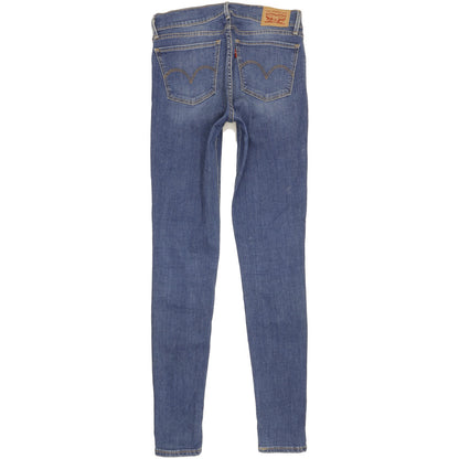 Levi's 710 Super Women Blue Skinny Slim Stretch Jeans W28 L32