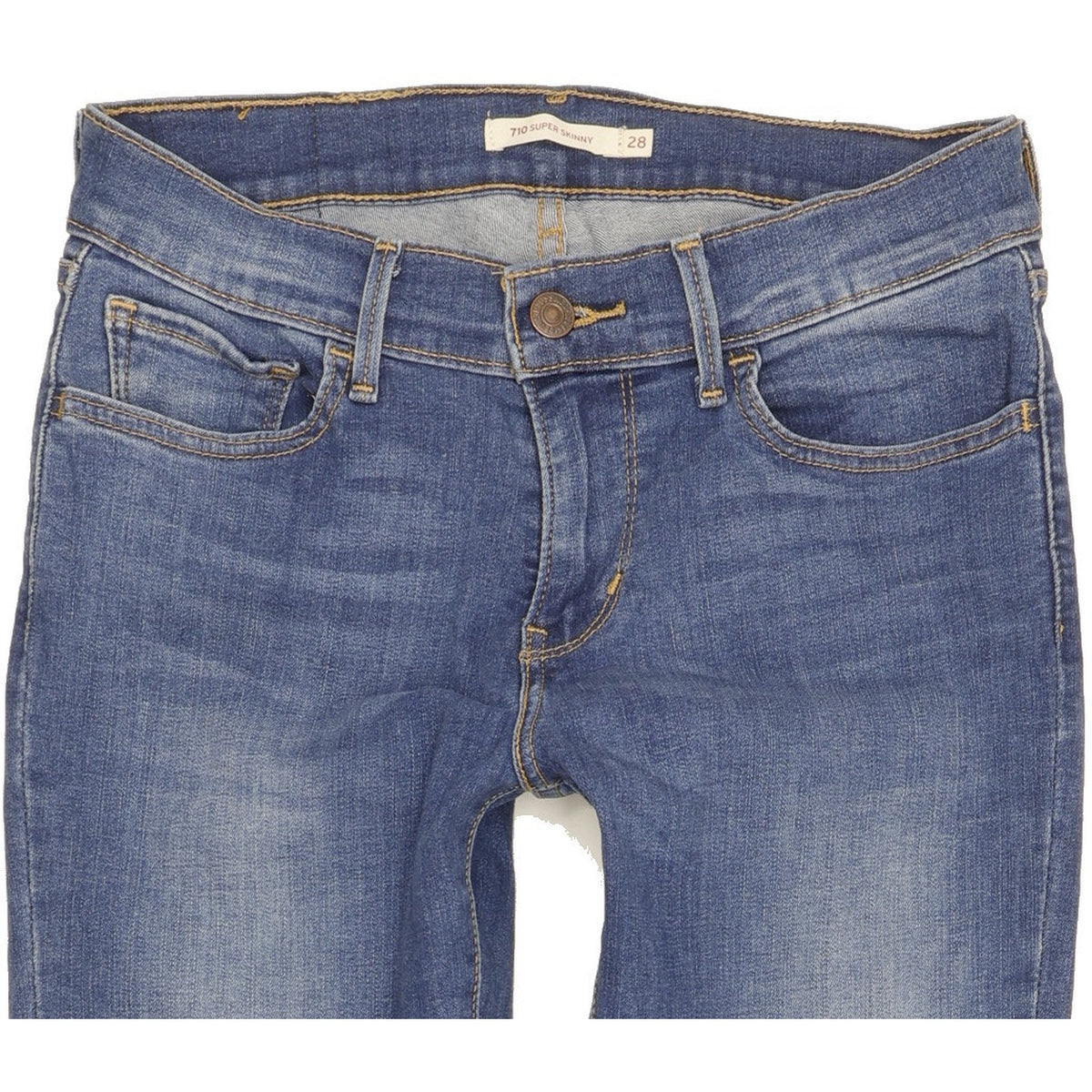 Levi's 710 Super Women Blue Skinny Slim Stretch Jeans W28 L32