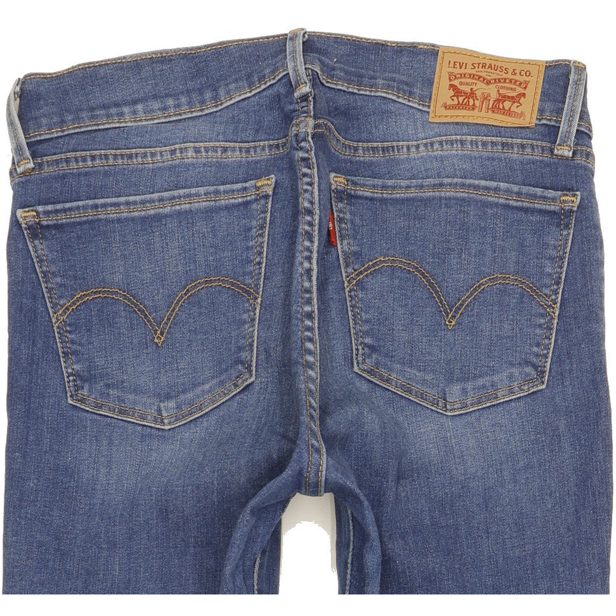 Levi's 710 Super Women Blue Skinny Slim Stretch Jeans W28 L32