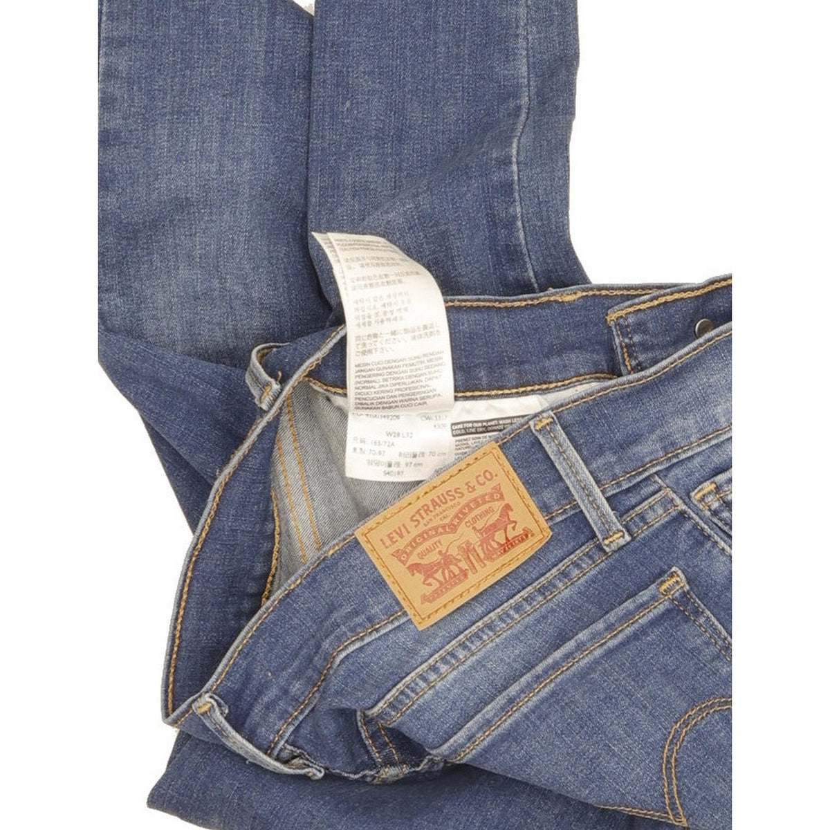 Levi's 710 Super Women Blue Skinny Slim Stretch Jeans W28 L32