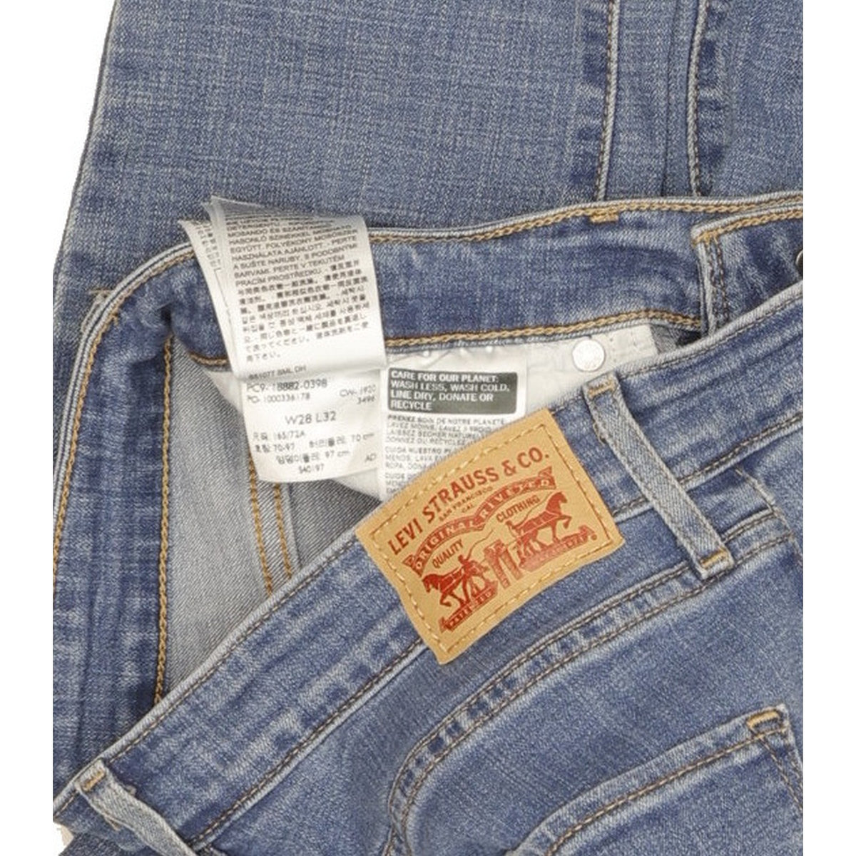 Levi's 721 Blue Skinny Slim Stretch Jeans High Waisted W28 L32