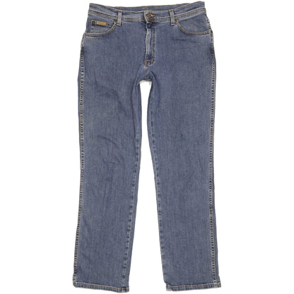 Wrangler Texas Men Blue Straight Regular Stretch Jeans W36 L34