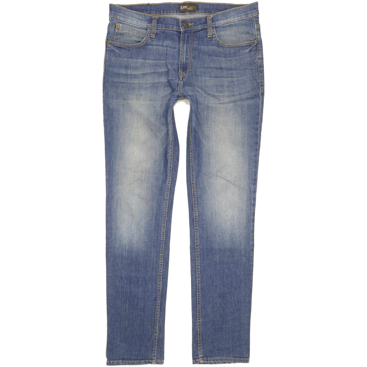 Lee Bruce Men Blue Skinny Slim Stretch Jeans W34 L32