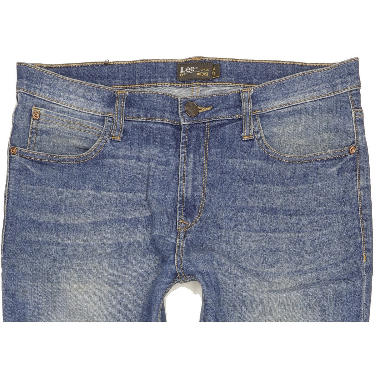 Lee Bruce Men Blue Skinny Slim Stretch Jeans W34 L32