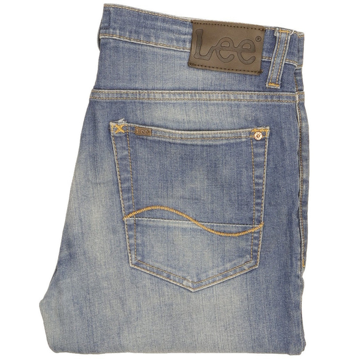 Lee Bruce Men Blue Skinny Slim Stretch Jeans W34 L32