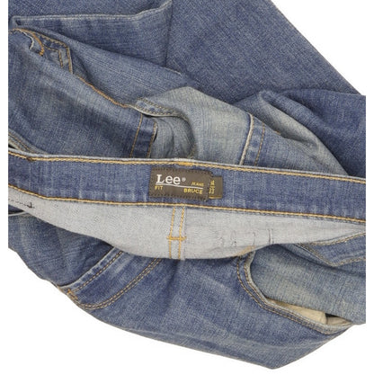 Lee Bruce Men Blue Skinny Slim Stretch Jeans W34 L32