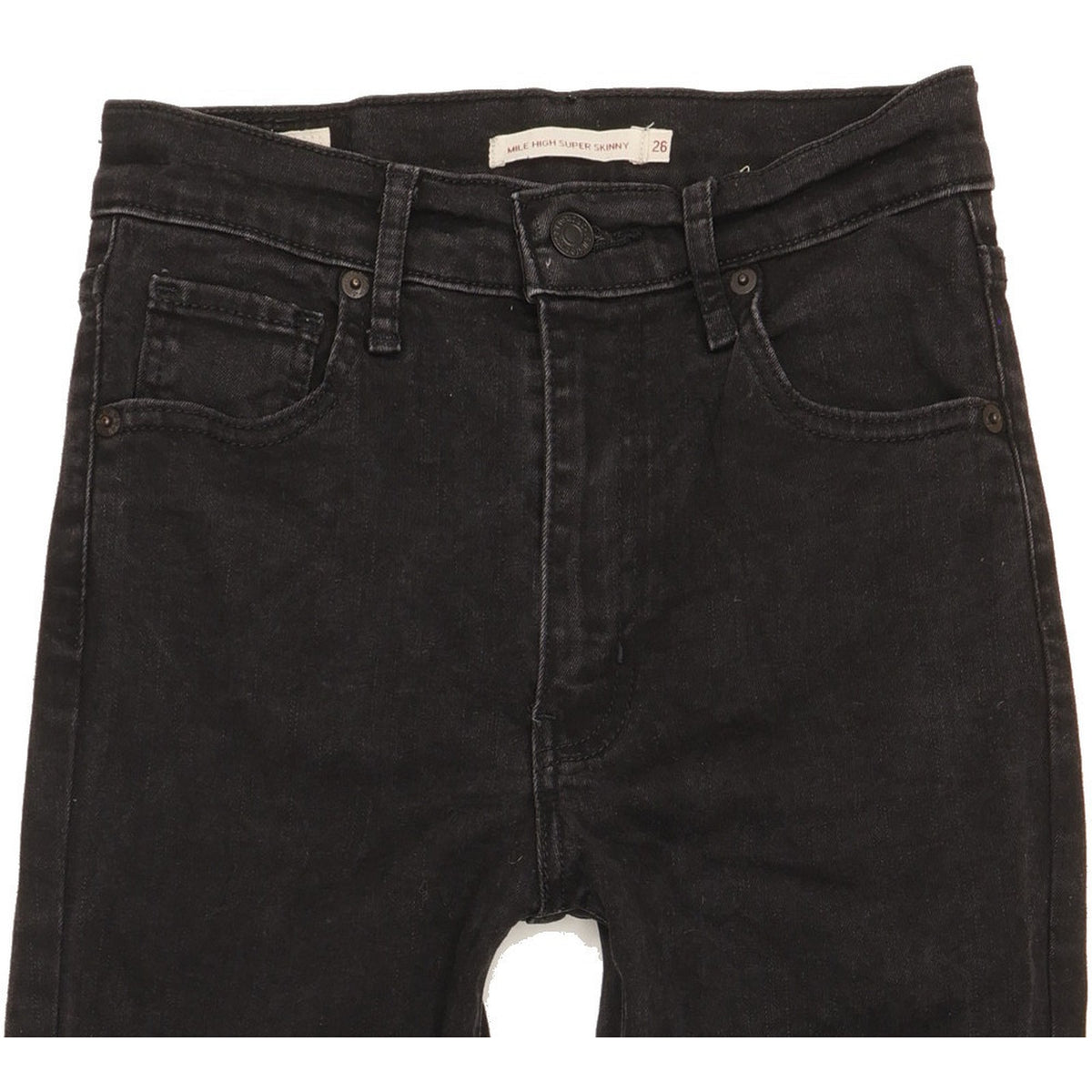 Levi's Mile Women Black Skinny Slim Stretch Jeans W26 L31