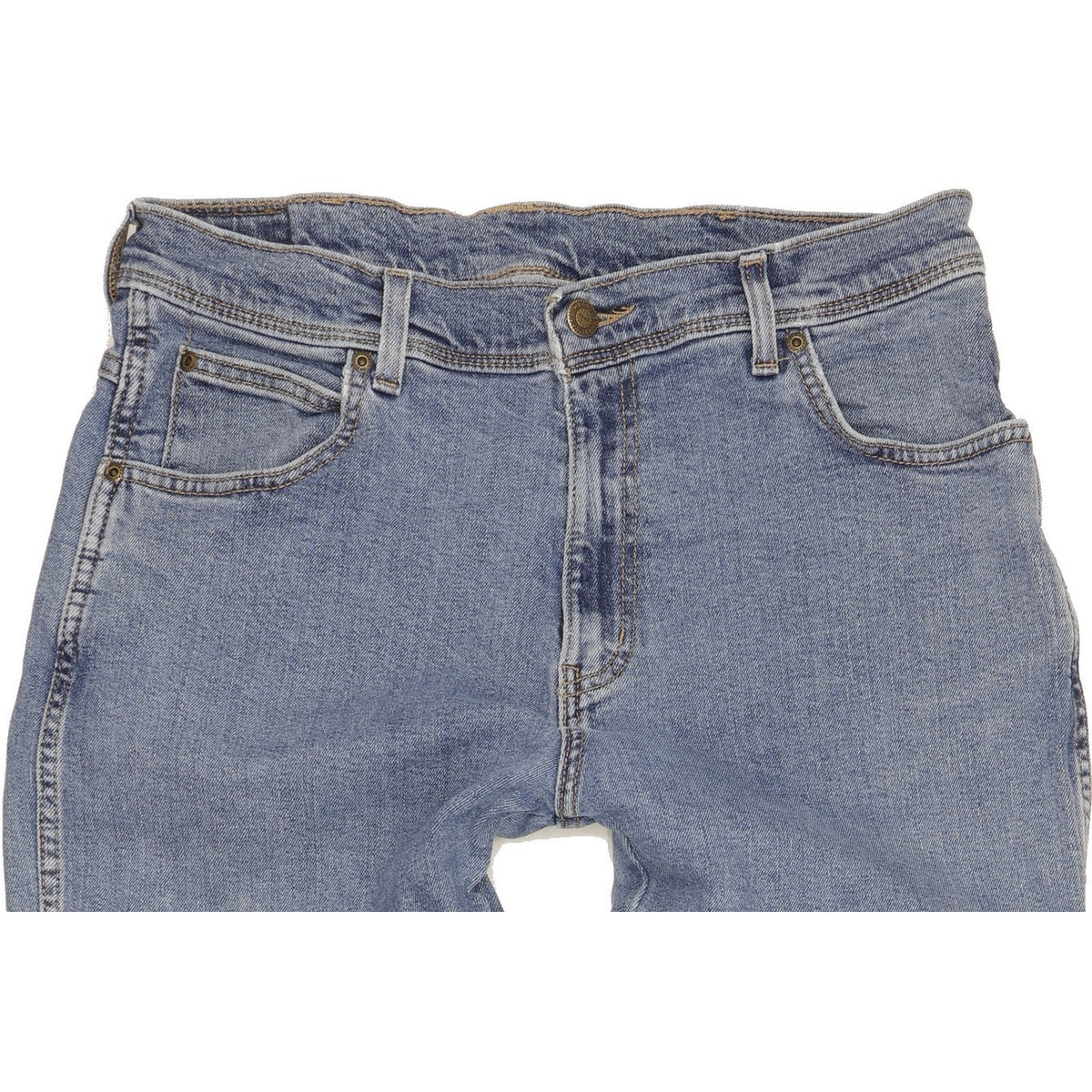 Wrangler Durable Quality Men Blue Straight Regular Stretch Jeans W34 L34