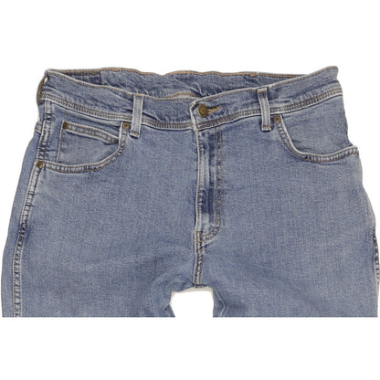 Wrangler Durable Quality Men Blue Straight Regular Stretch Jeans W34 L34