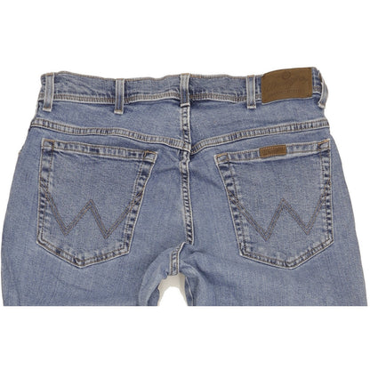 Wrangler Durable Quality Men Blue Straight Regular Stretch Jeans W34 L34