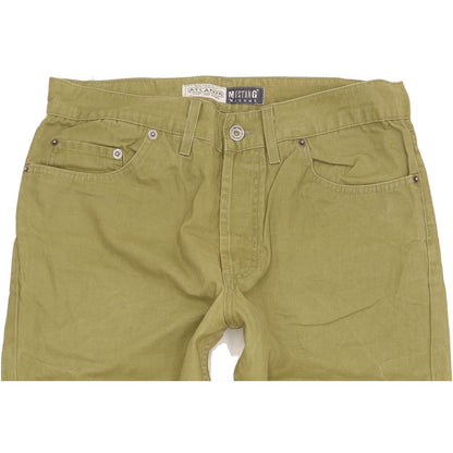 Mustang Atlanta Men Green Straight Regular Stretch Jeans W33 L31