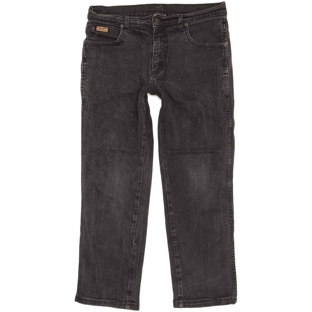 Wrangler Texas Men Black Straight Regular Stretch Jeans W32 L27